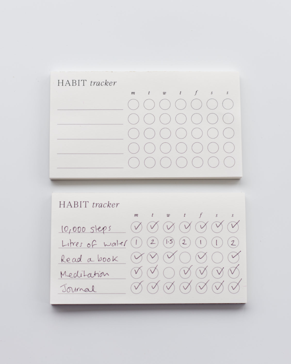 Habit tracker pad – Emily Rollings