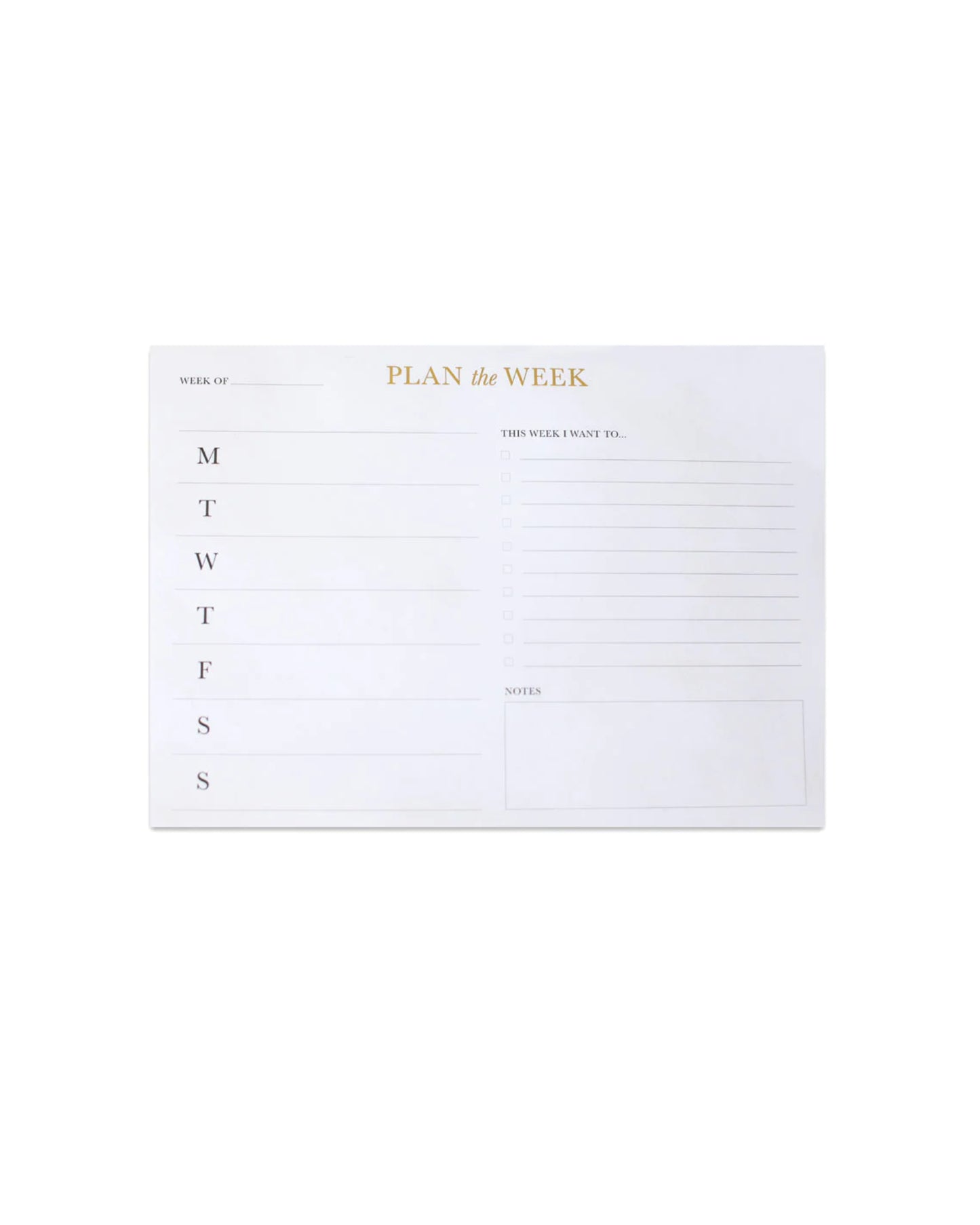 Plan the Week A4 Desk pad